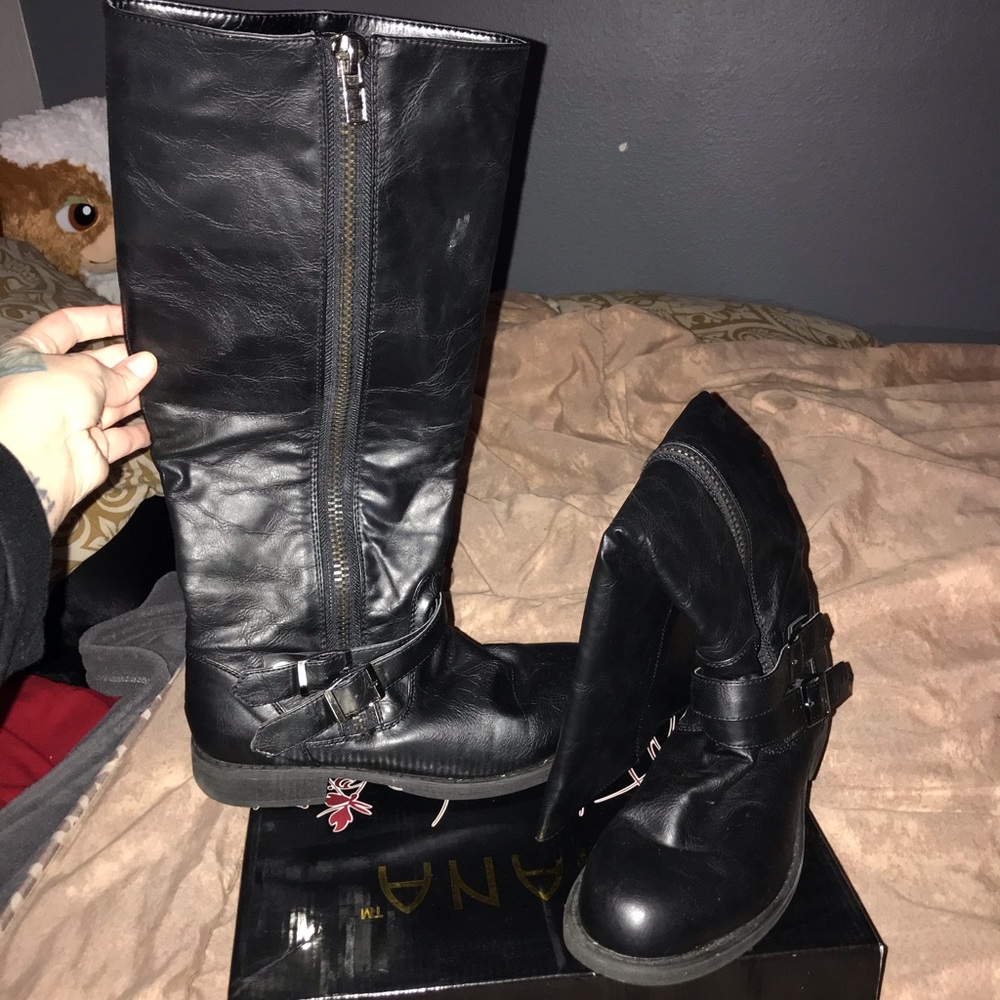 Faux leather rider boots - Picture 3 of 3